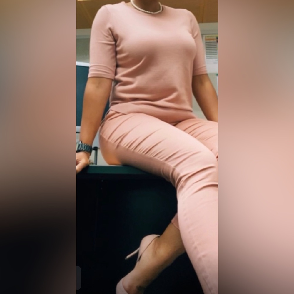 Pink Crew Neck Sweater